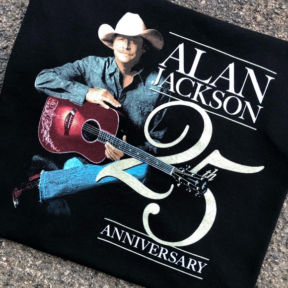 Alan Jackson 25th Anniversary US Tour Concert Tour Tee - Size Men’s 2XL - Picture 1 of 10